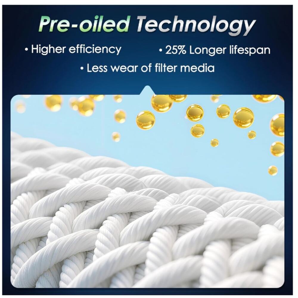CA9997 Engine Air Filter, Pre-oiled, Longer Lifespan, for Subaru Crosstrek(16-17 - Picture 4 of 7